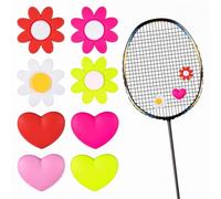 Giantree 8 smorzatori da tennis, racchetta da tennis a forma di cuore, ammortizzatore divertente, ammortizzante, racchetta da tennis in silicone, per allenamento e racchetta da badminton