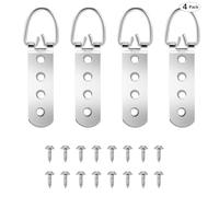 Giantree Ganci resistenti per foto con anello a D con viti, 4 pezzi, resistenti, extra large, con 16 viti per specchi, orologi, decorazioni, dipinti, cornici artistiche
