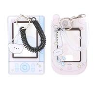 Giantree K-pop Photocard Holder Kawaii - Portachiavi, porta badge per foto del campus, 2 pezzi, colore verde e grigio