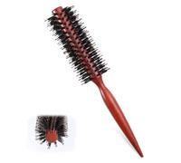 Giantree Piccola spazzola rotonda, spazzola per capelli con setole di cinghiale, spazzola arrotolabile per asciugare i capelli volumizzanti, spazzola da viaggio per donne per capelli bagnati o