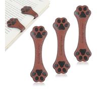 Giantree Segnalibri Magnetici in Pelle, 3 Pezzi, Personalizzati Vintage a Forma di Zampa di Gatto, Clip Magnetica per Uomini e Donne, Amanti dei Libri