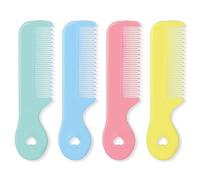 Giantree Set di 4 graziose spazzole rotonde per capelli, pettini per bambini, pettini per neonati, set di pettini per neonati, kit per la cura della culla per neonati, bambini