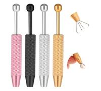 Giantree Set di 4 strumenti perforati per afferrare le sfere, mini penna ausiliaria, penna ausiliaria perforata, strumento per la raccolta di gioielli in acciaio inossidabile, pinzette per gioielli