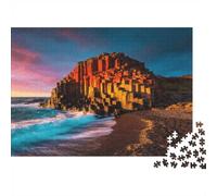 Giant's Causeway Jigsaw Puzzle 1000 Pezzi Riciclabile Materiale Scogliera Costiera Puzzles per Elderly Relieve Senile Dementia Divertente Activity Great Gift Idea 70x50cm/1000 Pezzi