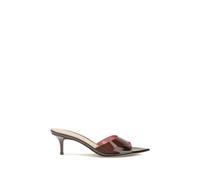 Gianvito Rossi Bordeaux Polyurethane Stiletto Heel Sandals - EU38.5/US8.5