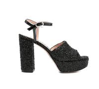 Gianvito Rossi - Sandali con Tacco Glitter- Neri- Punta Aperta - - Shoes - Donna - Nero - 37 EU