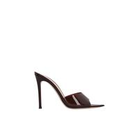 Gianvito Rossi, ,Shoes ,Donna ,Marrone ,40 EU Glass Vernice Heeled Mules 55