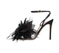 Gianvito Rossi - Ynez Sandal Glasstrasp - - Shoes - Donna - Nero - 35 EU