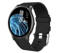 Giaogor Cinturino compatibile con AGPTEK LW11, Nylon lavorato a maglia di ricambio per orologio AGPTEK LW11 / YAMAHA SW022 e Nessun metallo, colore: Nero