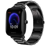 Giaogor Cinturino compatibile con Amazfit Bip U, cinturino classico in acciaio inox per smartwatch Xiaomi Huami Amazfit Bip U, Nero , Classico