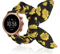 Giaogor Cinturino compatibile con Fossil da donna Gen 5E, morbido e carino, con nodo ad arco, cinturino per orologio Fossil da donna, touch screen, smartwatch 5E, girasole, Classico