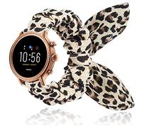 Giaogor Cinturino compatibile con Fossil da donna Gen 5E, morbido e carino, con nodo ad arco, cinturino per orologio Fossil da donna, touch screen, smartwatch 5E, leopardo, Classico