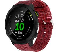 Giaogor Cinturino compatibile con Garmin Forerunner 55, cinturino di ricambio in nylon per smartwatch Garmin Forerunner 55 (rosso)