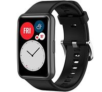 Giaogor Cinturino compatibile con Huawei Watch Fit, Sport Silicone Classic di ricambio per Huawei Watch Fit Smartwatch, Nero , Classico