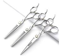 Giappone 440C Parrucchiere Studio Barber Styling Professionale Toolset Moda 6' Barber Forbici e Forbici Efficienti(6 pollici, 3 pezzi-A)