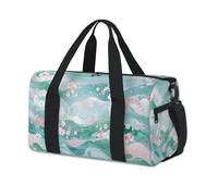 Giappone Art Flowers Sport Duffel Bags per Bambini Ragazze Ragazzi Donne Uomini Pernottamento Weekender Borsa da Viaggio Tote Carry Gym Casual Duffel Bags