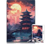 Giappone Bellissimo tramonto Puzzle per adulti da 1000 pezzi Gioco di apprendimento strategico per il pensiero Regalo significativo ideale per qualsiasi evento Dimensioni 50x75cm