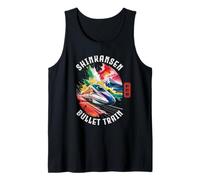 Giappone Bullet Train Mt Fuji Shinkansen Kanji Splash Souvenir Canotta