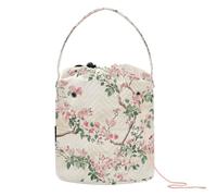 Giappone Cherry Blossom Summer Flowers Crochet Bag Knitting Bag Yarn Storage Tote Portatile per Strumenti di Lavoro a Maglia Accessorio Filato