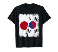 Giappone Corea del Sud Mezza Bandiera Maglia Giapponese Corea del Maglietta