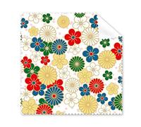 Giappone cultura giapponese stile Art Sakura crisantemo fiori ukiyo-e ripetere illustrazione modello occhiali panno di pulizia del pulitore dello schermo 5PCS