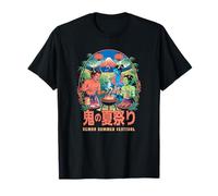 Giappone Demon Summer Festival giapponese BBQ Oni Party Souvenir Maglietta