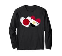Giappone Egitto Cuore Bandiere Giapponese Egitto Amore Org Maglia a Manica