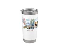 Giappone Fiori di ciliegio, Pagode e Fuji - Vacanze Giappone Bicchiere termico in acciaio inox doppia parete