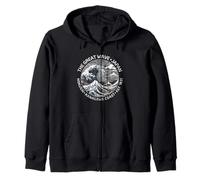Giappone Great WaveOff Kanagawa Hokusai Souvenir Giapponese Felpa con Cappuccio