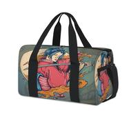 Giappone Hero Samurai Sport Duffel Borse per Bambini Ragazze Ragazzi Donne Uomini Giappone Donna Pernottamento Weekender Borsa da Viaggio Tote Carry Palestra Casual Duffel Borse