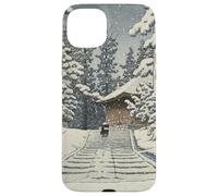 Giappone Inverno Tempio Sentiero Foresta Neve Tranquillo Hasui Kawase Custodia per iPhone 15 Plus