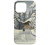 Giappone Inverno Tempio Sentiero Foresta Neve Tranquillo Hasui Kawase Custodia per iPhone 16 Pro