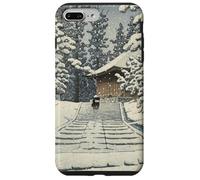 Giappone Inverno Tempio Sentiero Foresta Neve Tranquillo Hasui Kawase Custodia per iPhone 7 Plus/8 Plus