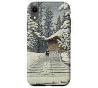 Giappone Inverno Tempio Sentiero Foresta Neve Tranquillo Hasui Kawase Custodia per iPhone XR