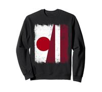 Giappone Lettonia Half Flag Japanese Lettone Heritage Felpa
