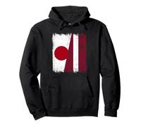 Giappone Lettonia Half Flag Japanese Lettone Heritage Felpa con Cappuccio