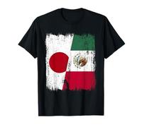 Giappone Messico Mezza Bandiera Giapponese Messicano Maglietta