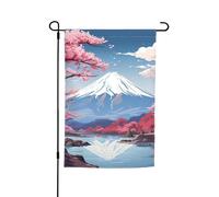 Giappone Monte Fuji Paesaggio Stampa 30,5 x 18 pollici Floreale Giardino Bandiera Tutte Le Stagioni Outdoor Yard Decor Spessa Per Prati Bandiera