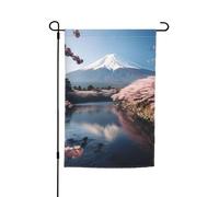 Giappone Monte Fuji Paesaggio Stampa 30,5 x 18 pollici Floreale Giardino Bandiera Tutte Le Stagioni Outdoor Yard Decor Spessa Per Prati Bandiera
