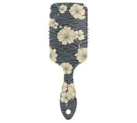 Giappone Motivo Floreale Inchiostro Nuvola amichevole cuscino d'aria pettine Progettato massaggio spazzola per capelli lunghi con manico ergonomico cepillo para definir rizos