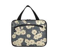 Giappone Motivo Floreale Inchiostro Nuvola Appeso Kit da Rasatura Borsa da Viaggio con Gancio, Designer Chic Borsa da Barba per Uomo per Essenziali per Le Donne Toilette Estuche de maquillaje para