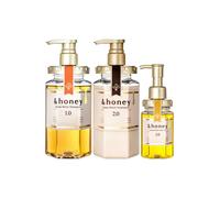Giappone NUOVO &honey Deep Moist set 3 pezzi shampoo/trattamento/olio per cap...