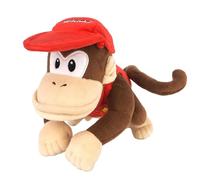 Giappone NUOVO Sanei Boeki Super Mario All Star Collection Diddy Kong Plush S...