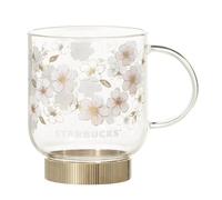 Giappone NUOVO Starbucks SAKURA 2026 tazza di vetro resistente al calore oro ...