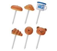 Giappone NUOVO Torune Familiar Bread Picks 6 pezzi Party Bento Decor P-3590