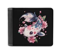 Giappone Pesce Portafoglio Bifold Portafoglio in Pelle PU Tasca Portafoglio Sottile per Donne Uomini Regali, Stile:, Taglia unica