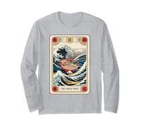 Giappone Ramen Bowl Surfing Great Wave off Kanagawa Tarocchi Maglia a Manica