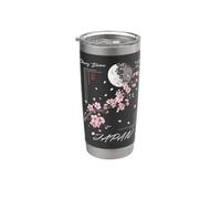 GIAPPONE SAKURA CILIEGIO FIORE LUNA CLOUD Bicchiere termico in acciaio inox doppia parete