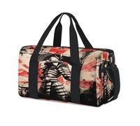Giappone Samurai Bandiera Sport Duffel Borse per Bambini Ragazze Ragazzi Donne Uomini Giappone Pernottamento Weekender Borsa Da Viaggio Tote Carry Palestra Casual Duffel Borse