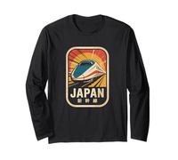 Giappone Shinkansen Retro Vintage Bullet Train Kanji Souvenir Maglia a Manica